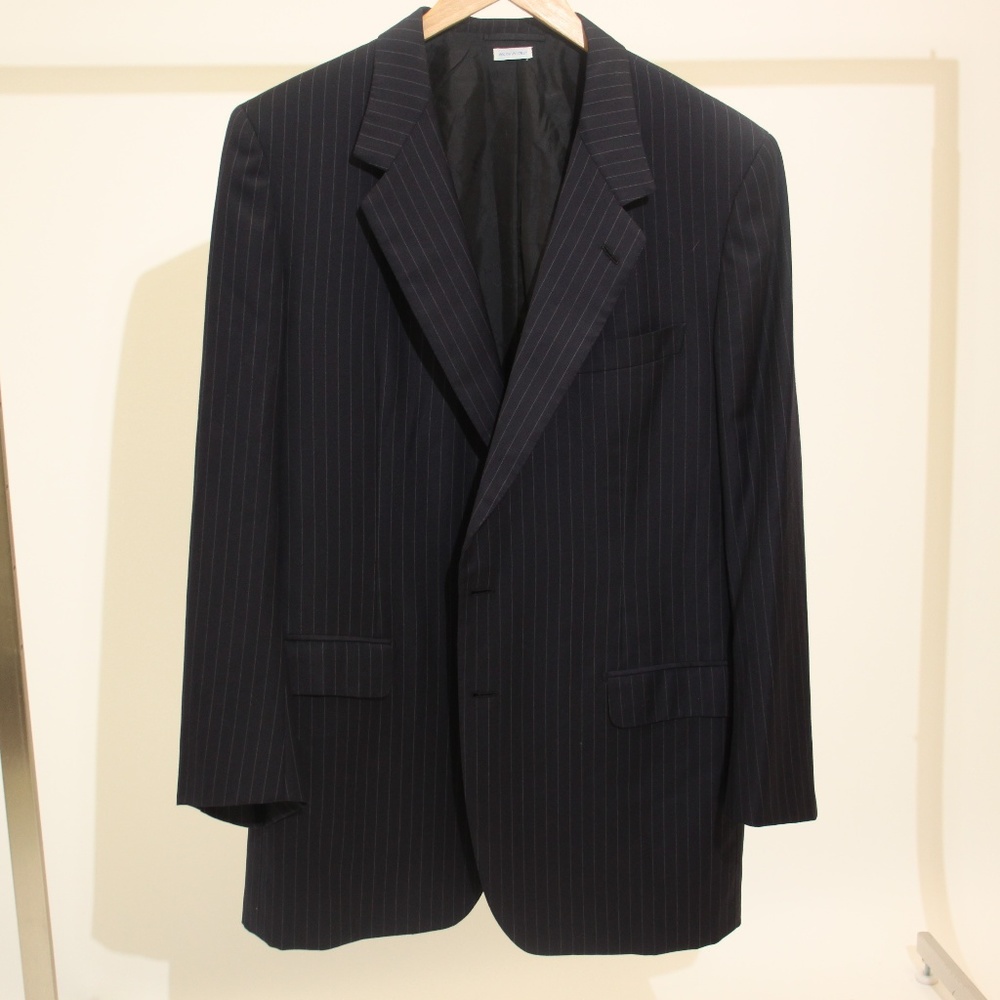 vintage brioni pin stripe suit jacket